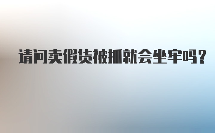 请问卖假货被抓就会坐牢吗？