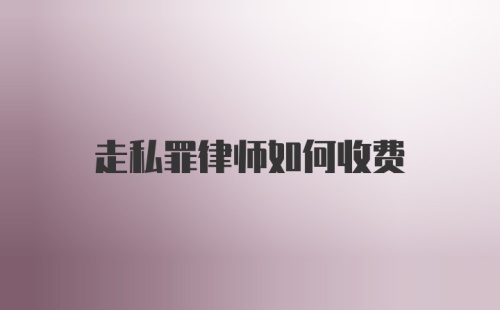 走私罪律师如何收费