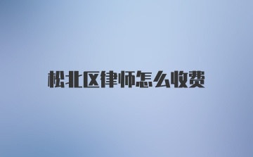 松北区律师怎么收费