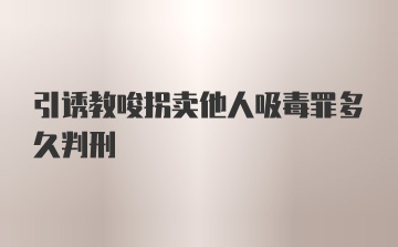 引诱教唆拐卖他人吸毒罪多久判刑