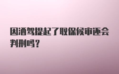 因酒驾提起了取保候审还会判刑吗？