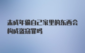 未成年偷自己家里的东西会构成盗窃罪吗