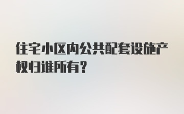 住宅小区内公共配套设施产权归谁所有？