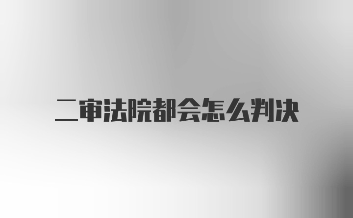 二审法院都会怎么判决