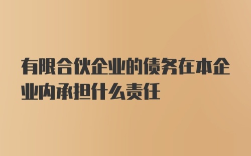 有限合伙企业的债务在本企业内承担什么责任