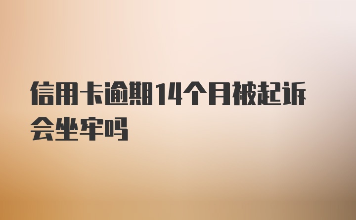 信用卡逾期14个月被起诉会坐牢吗