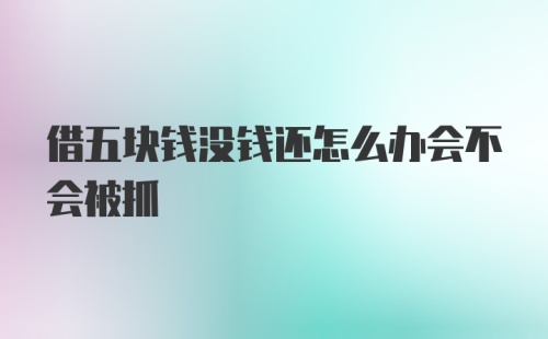 借五块钱没钱还怎么办会不会被抓