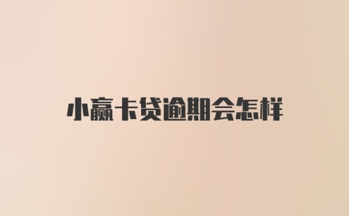 小赢卡贷逾期会怎样