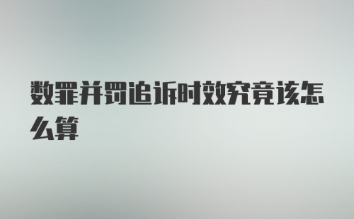 数罪并罚追诉时效究竟该怎么算