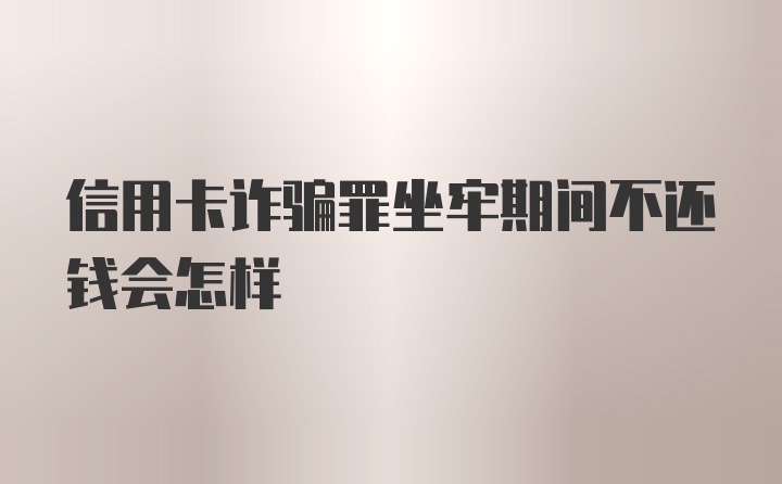 信用卡诈骗罪坐牢期间不还钱会怎样