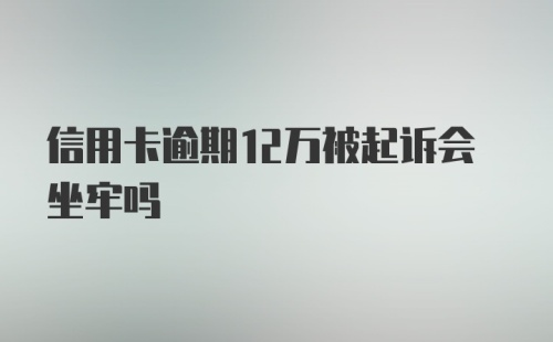 信用卡逾期12万被起诉会坐牢吗