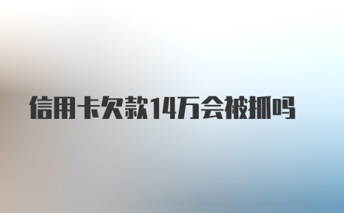 信用卡欠款14万会被抓吗