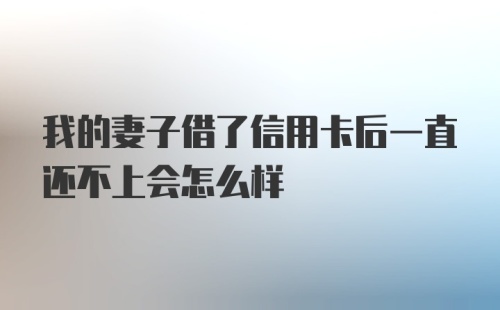 我的妻子借了信用卡后一直还不上会怎么样