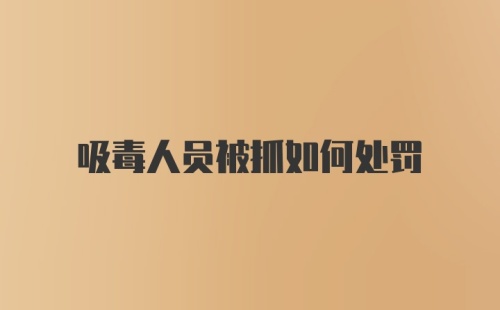 吸毒人员被抓如何处罚