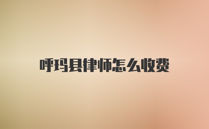 呼玛县律师怎么收费