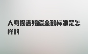 人身损害赔偿金额标准是怎样的