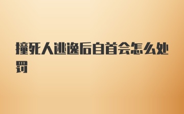 撞死人逃逸后自首会怎么处罚