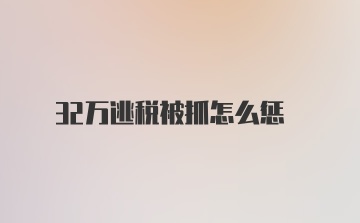 32万逃税被抓怎么惩