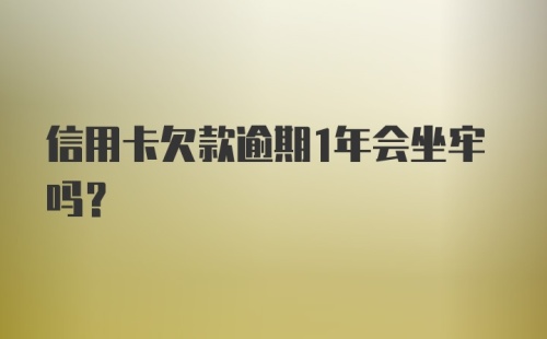 信用卡欠款逾期1年会坐牢吗？