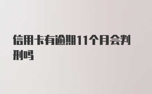 信用卡有逾期11个月会判刑吗