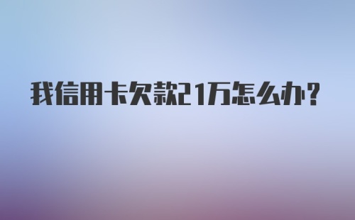 我信用卡欠款21万怎么办？