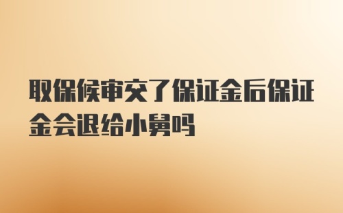 取保候审交了保证金后保证金会退给小舅吗