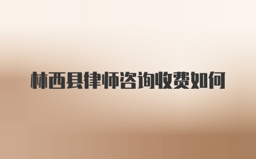 林西县律师咨询收费如何