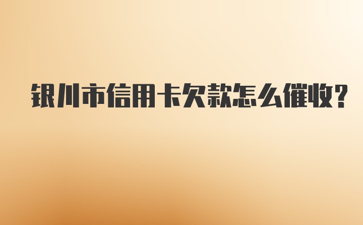 银川市信用卡欠款怎么催收？