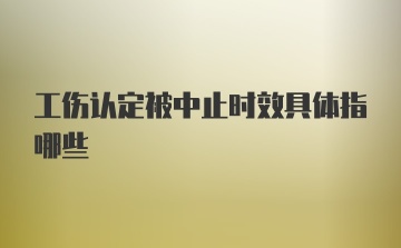 工伤认定被中止时效具体指哪些