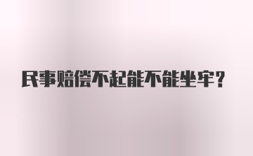 民事赔偿不起能不能坐牢？