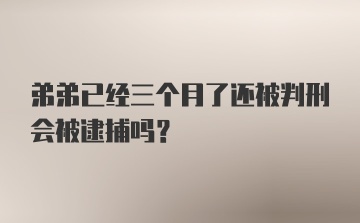 弟弟已经三个月了还被判刑会被逮捕吗？