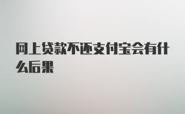 网上贷款不还支付宝会有什么后果