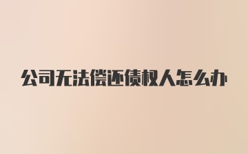 公司无法偿还债权人怎么办