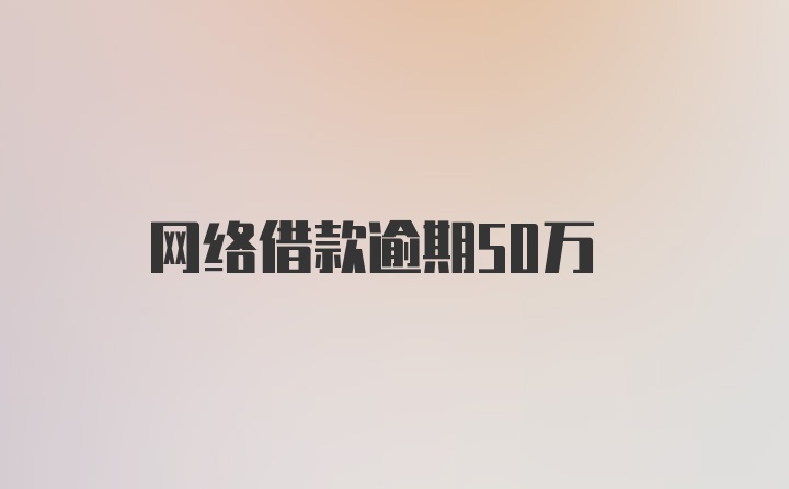 网络借款逾期50万