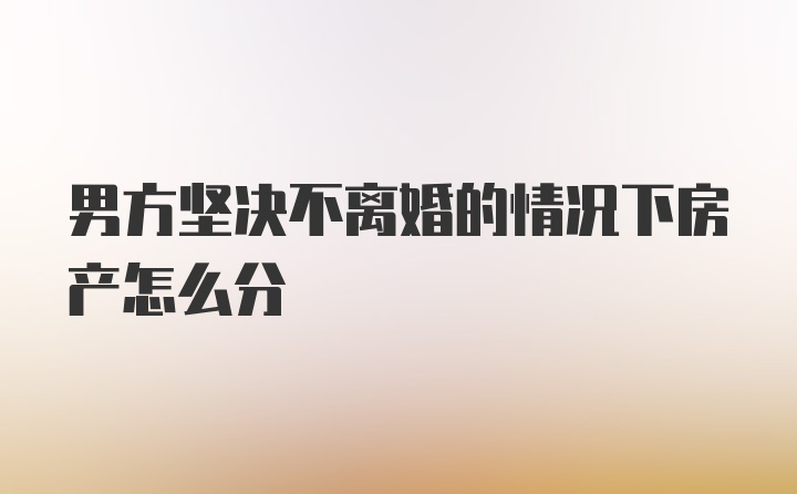 男方坚决不离婚的情况下房产怎么分