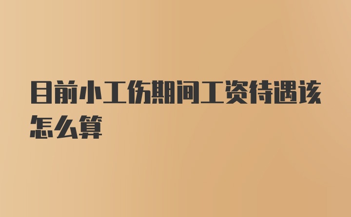 目前小工伤期间工资待遇该怎么算