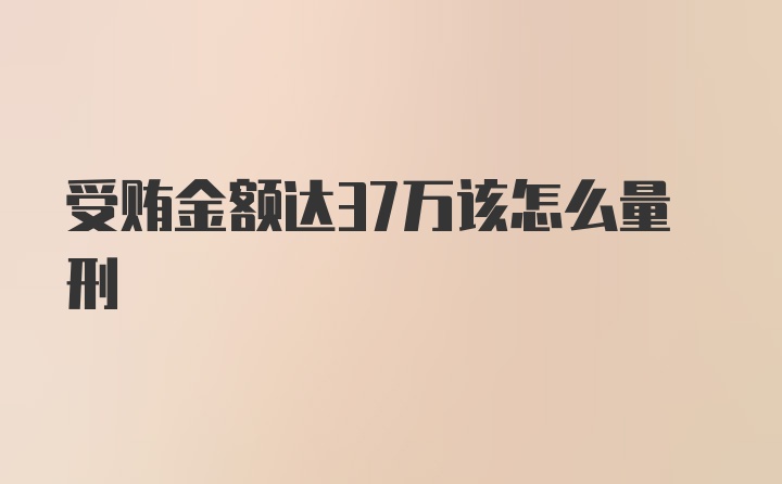 受贿金额达37万该怎么量刑