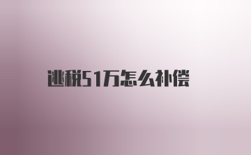 逃税51万怎么补偿