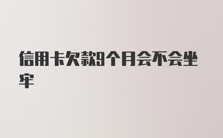 信用卡欠款9个月会不会坐牢