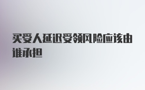 买受人延迟受领风险应该由谁承担