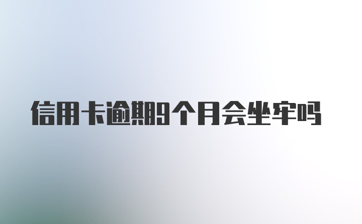 信用卡逾期9个月会坐牢吗