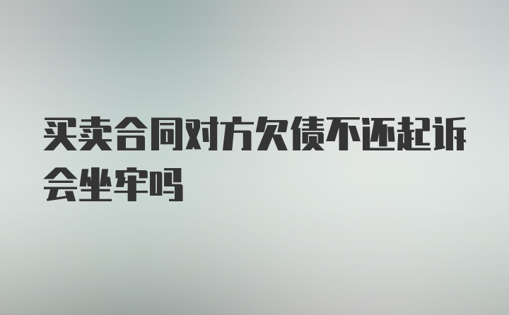 买卖合同对方欠债不还起诉会坐牢吗