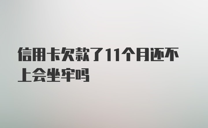 信用卡欠款了11个月还不上会坐牢吗