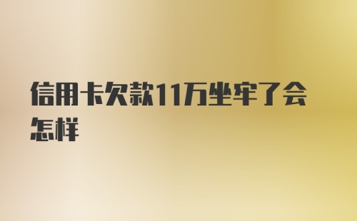 信用卡欠款11万坐牢了会怎样