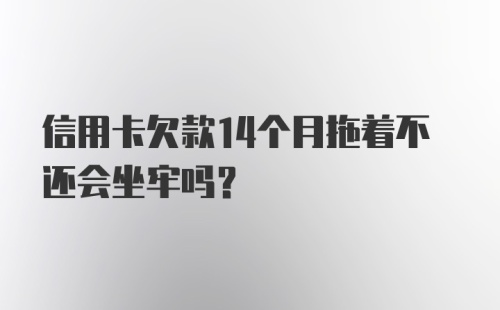 信用卡欠款14个月拖着不还会坐牢吗？