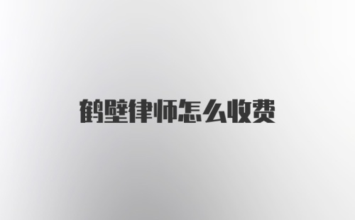 鹤壁律师怎么收费