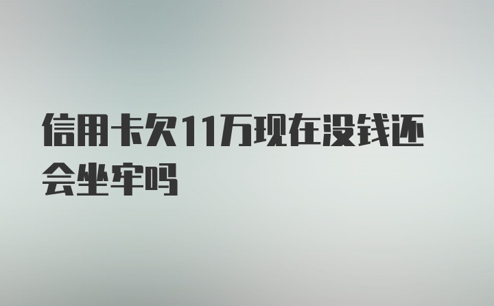 信用卡欠11万现在没钱还会坐牢吗