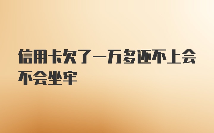 信用卡欠了一万多还不上会不会坐牢