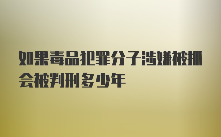 如果毒品犯罪分子涉嫌被抓会被判刑多少年