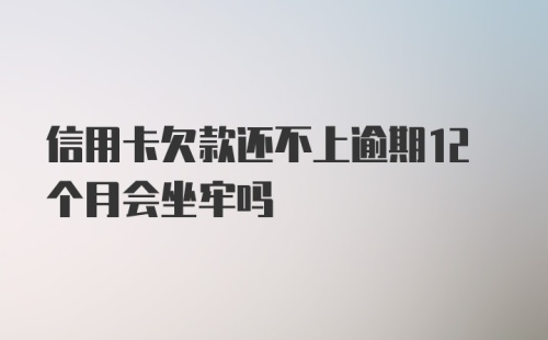 信用卡欠款还不上逾期12个月会坐牢吗